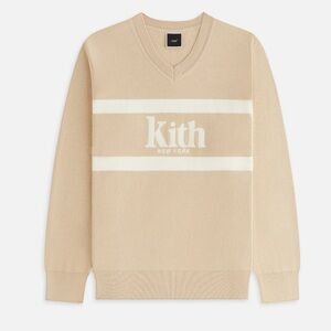 Kith verone beige cream v neck sweater size small